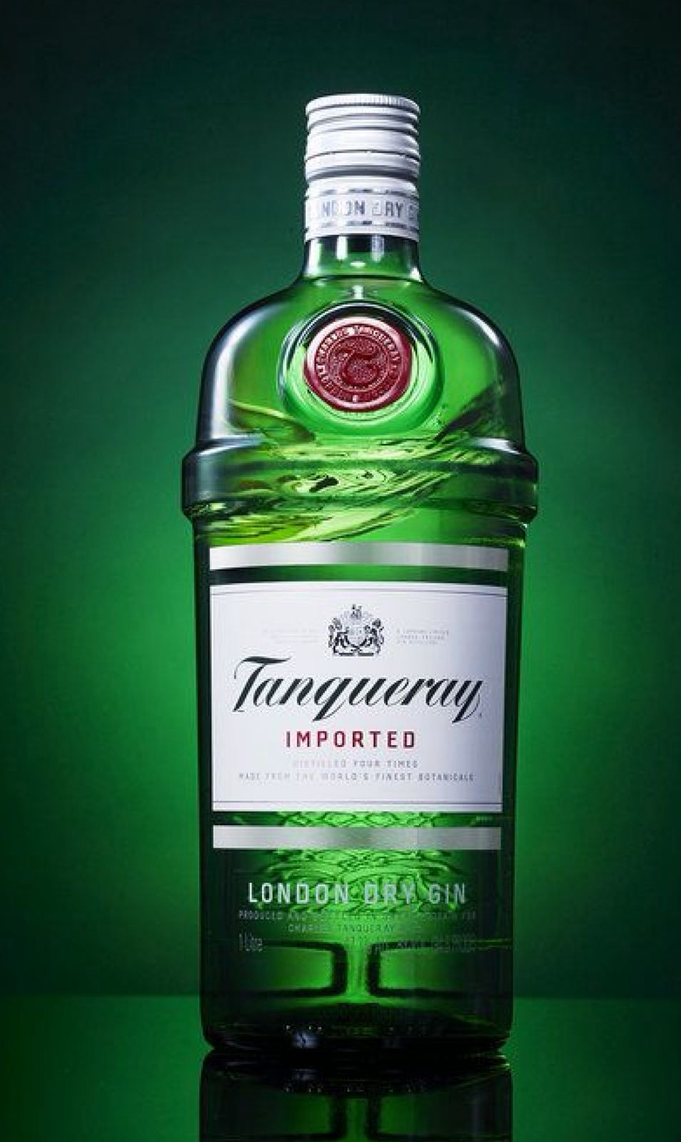 Tanqueray Imported London Dry Gin bottle